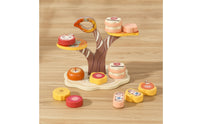 Playful Pastry Set Food Set with Stand Pretend Wooden Dessert Playset Imaginative Snacks with Stand Preschoolers