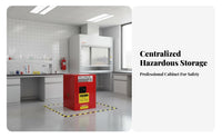 Fire-Resistant Blast-Resistant-Proof Cabinet Heavy-Duty Steel Construction Safety Cabinet Double Ventilation Hazardous Material Storage Locker Adjustable Shelves for Laboratory Technicians, Industrial Workers, Workshop, Warehouse, Hospital, School