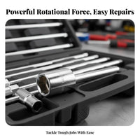 6 Point Sockets T-Handle Socket Wrench Set Heavy Duty T-Type Spanner Set Long-Lasting Hex Socket Wrench Kit Strong Force for Professionals, DIY Enthusiasts, Motorcyclists, Auto Repair, Workshop, Garage, Motorcycle Maintenance