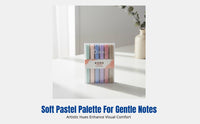 Pastel Double Tip Highlighter Set, Soft Color Marker Pen, Student Note Emphasis, Boxed