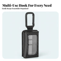 Transparent PVC Window Garage Door Opener Case Hook-and-Loop Closure Garage Opener Carrying Case Carabiner Clip Accessory Storage Portable