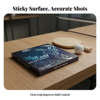 Table Tennis Rubber Sheet Tacky Surface Racket Sport Pong Paddle Rubber High Density Sponge Table Tennis Racket Sticky Film for Hobbyists, Tournaments