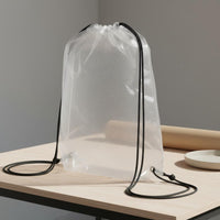 Waterproof Transparent Drawstring Backpack Large Capacity Clear Stadium Bag Lightweight Design Storage Solution for Beach