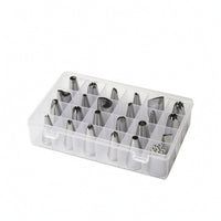 24 Pieces Organized Piping Tip Set with Storage Box Assorted Shapes Piping Tips with Storage Box Rust-Resistant Cake Decorating Tips with Case Food-Grade for Bakers, Beginners, Baking