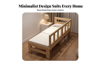 Solid Wood Bed Extension Installation Splicing Bed Frame Smooth Rounded Corners Bedside Er Frame for Children, Young Children, Home