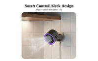 Wall-Mounted Fan Drill Installation Portable Power Ventilation Fan Smart App Control Wall Mountable Fan for Cooks, Students, Washroom, Bedroom, Desk