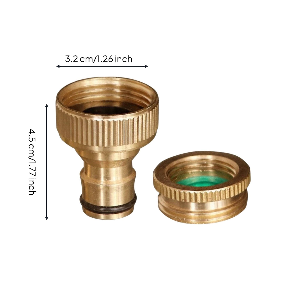 Metal Washing Machine Faucet Connector Leak-Proof Threaded Tap Adapter Universal Connector with Sealing Seal Knurled for Homeowners, Plumbers, Laundry Room, Garden