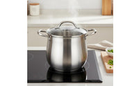 Large Stainless Steel Soup Pot Thickened Construction Stainless Steel Stock Pot Large Stockpot with Lid Even Heat Distribution