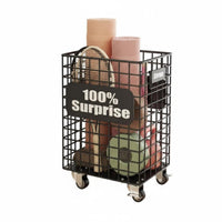Space-Saving Design Exercise Mat Storage Holder Large Capacity Exercise Mat Rolling Bin Sturdy Construction Gym Organizer Heavy Duty for Fitness Enthusiasts, Living Room, Garage, Home