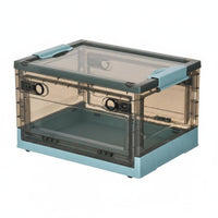 Large Capacity foldable Frame Container Foldable Design Storage container Stackable Organizing Box Reinforced Handles for Apartment Dwellers, Homeowners, Closet, Bedroom, Moving, Dorm Room