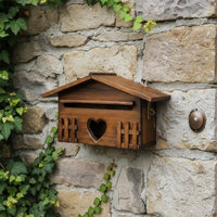 Wooden Mailbox Easy to Install Wall-Attached Mailbox Paintable Letter Box