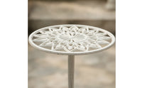 Cast-Iron Plant Stand Metal Flower Stand with Tri-Footed Base Plant Pedestal with Scroll Pattern Decorative Display Planter