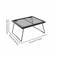 Folding Bbq Table Heat-Resistant Camping Bbq Table Iron Outdoor Furniture for Picnic