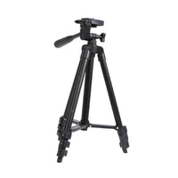 Aluminum Tripod with Pan-Tilt Head Telescopic Tripod with Pan Tilt Head Adjustable Stand Stable for Outdoor Filming