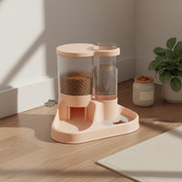 Automatic Pet Feeder and Waterer Large Capacity Weight-Based Pet Feeder and Waterer Anti-Spill for Cats, Dogs