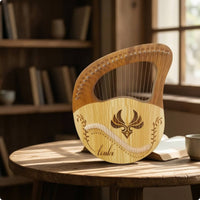 Lyre Instrument Metal Strings Lyre Wooden Harp for Beginners, Artists, Music Practice