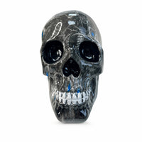 Skull Figurine Tabletop Skull Statue Sculpture Gothic Decor Spooky for Goths, Halloween, Mantel Displays