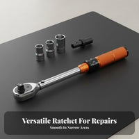 Reversible Force Wrench Industrial Grade Adjustable Force Wrench Easy-to-Read Scale for Auto Technicians, Car Repair, Garage, Tight Areas