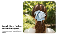 Floral Ribbon Hair Clasp Romantic Design Transparent Flower Hair Clasp Floral Jaw Clamp Elegance Ful Ribbons Elegant Design