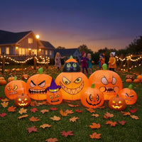 Inflatable Pumpkins with Black Cat 8ft Inflatable Black Cat and Pumpkin Outdoor Inflatable Pumpkin Display for Homeowners, Families, Lawn, Garden