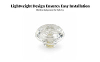 Transparent Design Single Hole Furniture Handle Simple Installation Clear Acrylic Knob Easy to Install