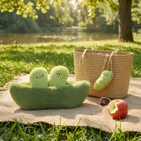Peas in Pod Soft Toy Embroidered Pea Character Stuffed Toy Cute Design