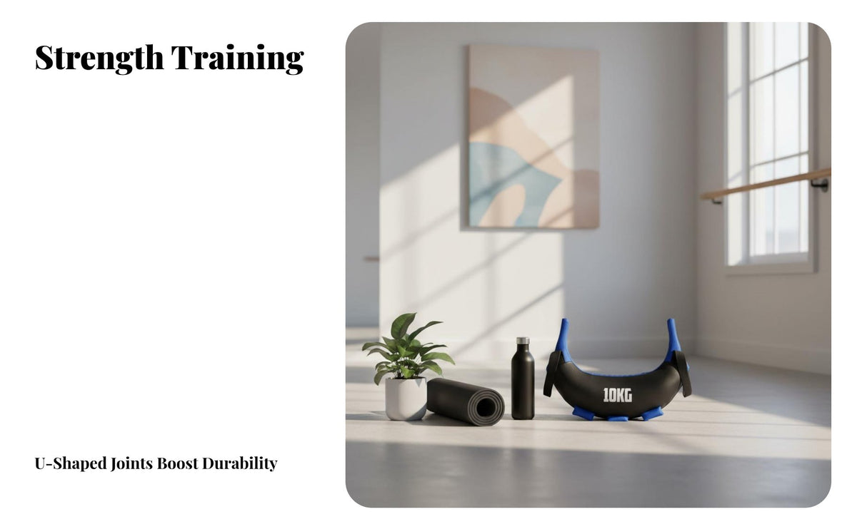 Multiple Grips Bulgarian Bag Tear-Resistant Bulgarian Training Bag Reinforced Stitching Crescent Sandbag Long-Lasting PU Material for Personal Trainers, Athletes, Adults, Functional Fitness, Gym, Physical Conditioning