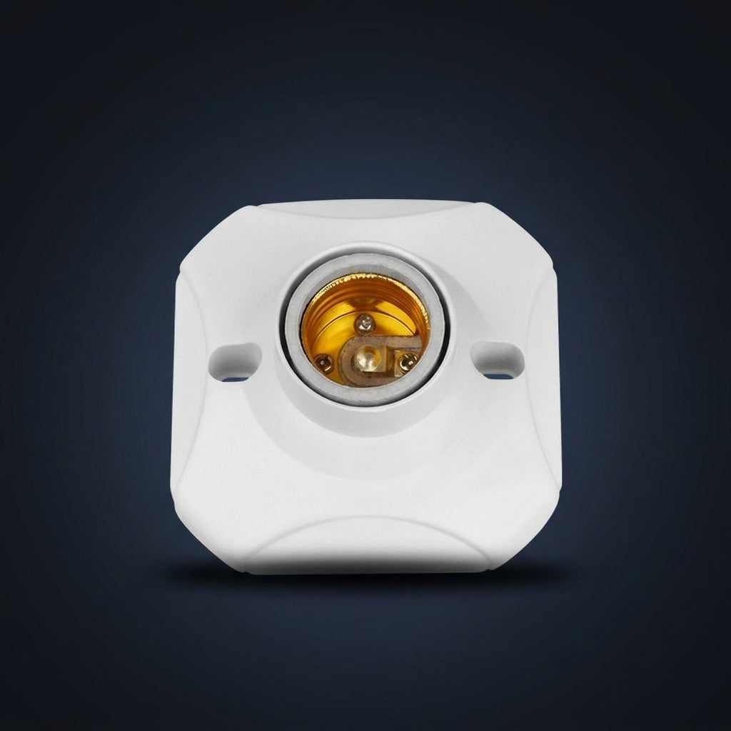 Pendant Light with E27 Lamp Holder for Living Room, Waterproof Ceiling Pendant with Square PC Design, Flame Retardant E27 Screw Base, 6A 250V
