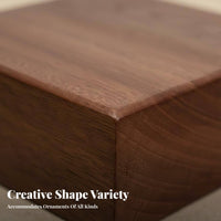 Thickened Design Solid Wood Display Block Versatile Pedestal Stand Sturdy Riser Set Enhanced Presentation for Collectors, Retailers, Tabletop Decoration, Countertops