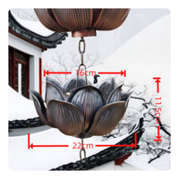 Rain Chain Weatherproof Lotus Cup Rain Chain Easy Installation for Courtyard