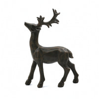 Deer Figurine Standing Deer Statue Compact Decor for Shelf, Mantel, Christmas