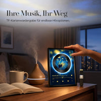 Rotating Record Player Bluetooth Speaker with Ambient Light, Touch Control, High-Fidelity Sound, TF Card Support