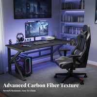 Sturdy & Stable Modern Student Writing Desk Easy Assembly Gaming Desk Thickened Desktop Ergonomic Gaming Station Waterproof & Scratch Resistant for Students, Teens, Gamers, Bedroom, Study Room, Small Areas