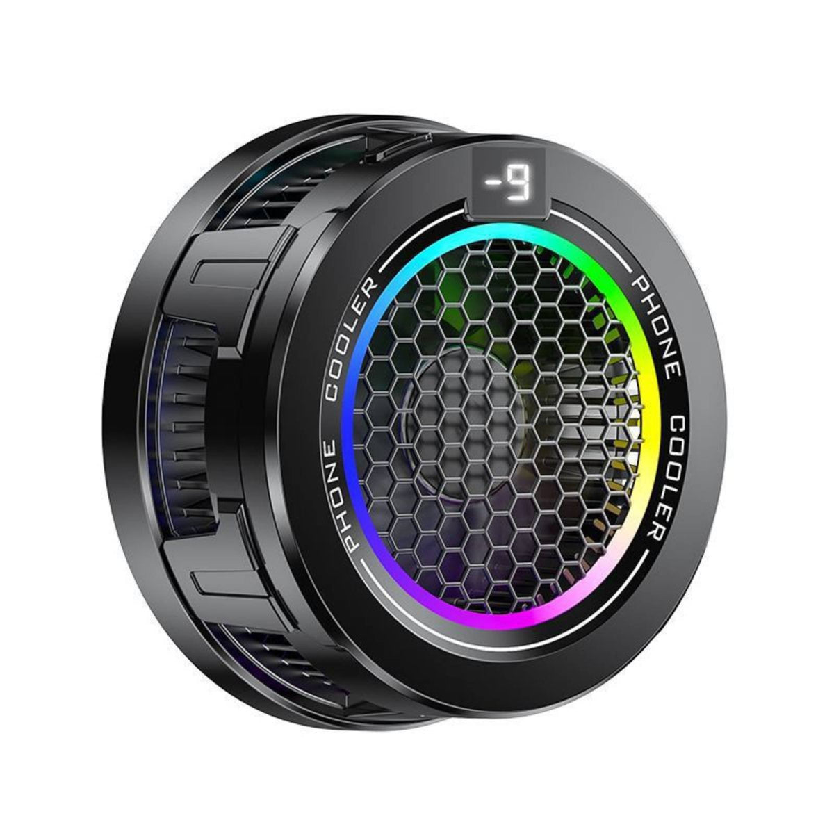 3-Speed Adjustable Attachable Phone Cooler Wide Compatibility Digital Display Phone Cooler 15W High Power for Content Creators, Vlogging