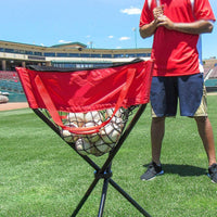 Zippered Ball Holder Large Capacity Tripod Ball Collector Sports Gear for Training