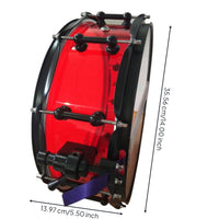 Acrylic Snare Drum Transparent Snare Drum with Metal Hoops Polished Bottom Hoop for Rehearsal