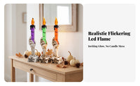 Halloween Skeleton Hand Candle | Spooky, Dripping Candle with mortal head Base, for spooky setting