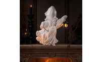 Statue with Light Festive   with Walking Cat Matte Ornament for Mantel