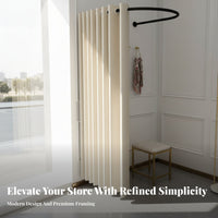 Easy Assembly Portable Changing Room Stable Frame Mobile Dressing Room Strong Load-Bearing Curtain Privacy Screen Light Blocking for Market Vendors, Event Planners, Clothing Shop, Shopping Mall, Behind the Scenes, Photo Studio
