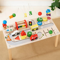 Young Child Activity Table with Bead Maze Fine Motor Toy Multi-Functional
