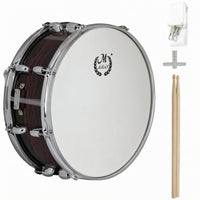 Shoulder Strap Included 14-Inch Snare Drum Textured Shell Steel Snare Drum Chrome Hardware Percussion Instrument White Drumheads