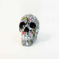 Skull Figurine Tabletop Skull Statue Sculpture Gothic Decor Spooky for Goths, Halloween, Mantel Displays