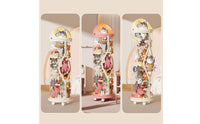 Stuffed Animal Storage Tube with Wheels Clear Toy Organizer with Double Zipper Transparent Stuffed Animal Storage Tube for Young Children, Playroom