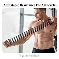 Resistance Tube Expander Upper Body Strengthening Elastic Rope Chest Puller Detachable Bands Adjustable Resistance Puller for Men, Women, Home Workout