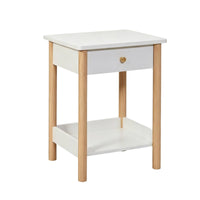Nightstand with Drawers Bottom Shelf Drawer Bedside Table Easy to Clean