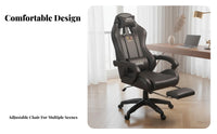 Adjustable Height Highspine Reclining Chair with Footrest 360-Degree rotating Ergonomic Recliner with Footrest certified Approved Task Seat for Streamers, Students, gaming enthusiasts, Study Room, Bedroom