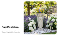 Praying Angel Statue Vase Commemorative Gift Praying Blossom Holder Weather-Resistant Resin Gravesite Vase for Gravesite