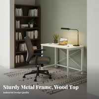 Foldable Folding Computer Desk With Wheels Mobile Computer Desk Easy Assembly Rolling Bedside Table Installation-without Cost for Students, Telecommuting Workers, Apartment Dwellers, Bedroom, Dorm Room, Small Areas