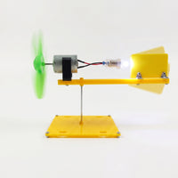 Educational Micro Wind Generator with LED Teaching Wind Power Generator Model Hands-on DIY Kit Renewable for Students, Teachers, Tinkerers, Homeschooling