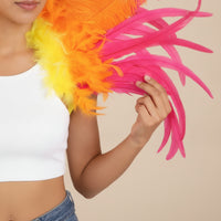 Feather Shoulder Accessory Colorful Feather Shrug Shoulder Strap Dramatic for Festivals